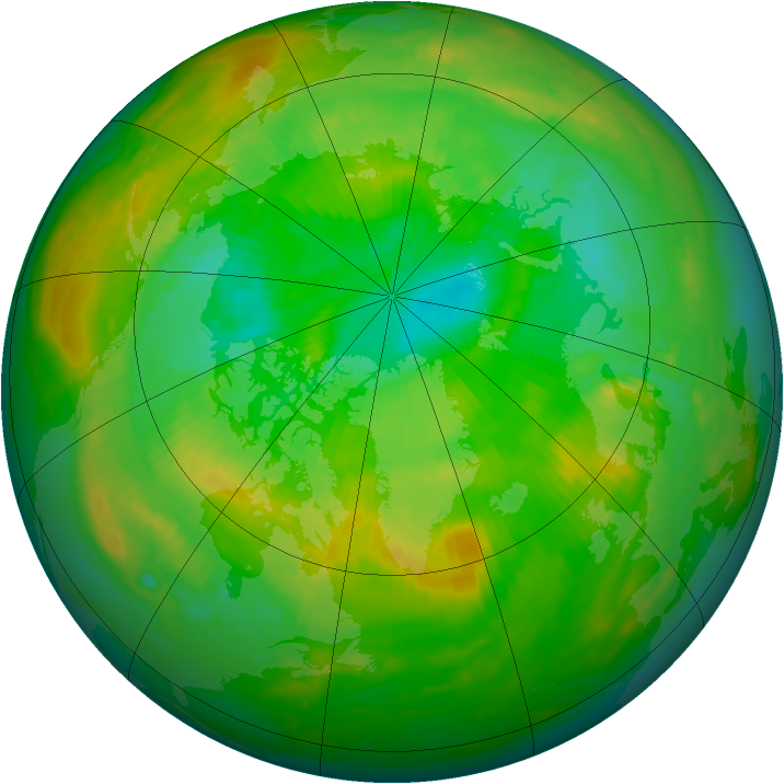 Arctic ozone map for 03 July 1983